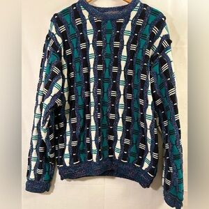 Vintage Concrete Coogi Inspired Acrylic Sweater Size Large